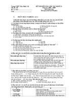 Bài Kiểm tra Học Kì I + Đáp án 2