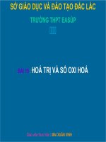 BÀI 15 : HOÁ TRỊ VÀ SỐ OXI HOÁ