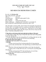 BẢN THÀNH TÍCH CÁC NHÂN