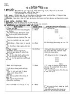 Toàn bộ kế hoạch bài học Thể dục lớp 1