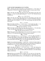 Bài tập tự luận Chương I