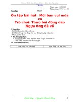 Âm nhạc Tuần 4 lớp 1,2,3,4,5(mới)