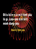 điều bạn chưa biết về tình yêu