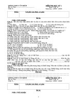 kiem tra hoc ky I - Vat Ly 6789