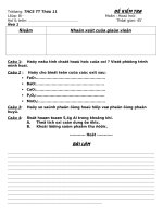 Đề kiểm tra HK II hóa 8 hot