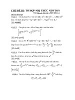 Chuyên đề tổ hợp - Nhị thức Newton