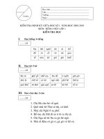 Đề KT TV Đọc GK1 lớp 1