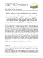 Carbon emission patterns in different income countries