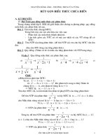 Tuyển tập 45 bài đại CĐ rút gọn