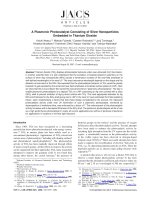 A Plasmonic Photocatalyst Consisting of Silver NanoparticlesEmbedded in Titanium Dioxide