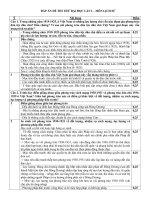 ĐÁP ÁN ĐỀ THI THỬ ĐẠI HỌC LẦN I – MÔN LỊCH SỬ