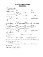 Đề khảo sát chất lượng sau hè 2009