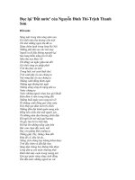 ĐỌC ĐẤT NƯỚC CỦA NGUYỄN ĐÌNH THI