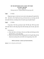 Đề HSG huyện 08-09 Lịch sử 8