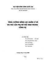tăng cường năng lực quản lý và vai trò của phụ nữ việt nam trong công vụ