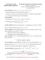 ĐỀ THI THỬ ĐẠI HỌC LẦN I NĂM HỌC 2012-2013 MôN TOÁN; Khối B, D TRƯỜNG THPT LÝ THÁI TỔ