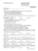 ĐỀ KIỂM TRA 12 CB LẦN 1