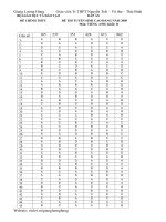 Đề thi và ĐA Tiếng Anh CĐ khối D năm 2009