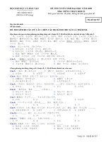 ĐỀ THI TUYỂN SINH ĐẠI HỌC NĂM 2009 Môn: TIẾNG NHẬT; Khối: D mã đề  927 