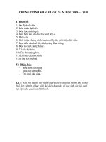 Ch­ương trình khai giảng năm học 2009-2010