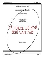 kế hoạch bộ môn theo chuẩn kiến thức 8