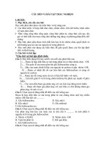 Câu hỏi trắc nghiệm Ancol