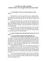 VAI TRÒ HT TRONG CÔNG TÁC XÂY DỰNG ĐỘI NGŨ GV