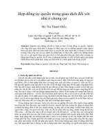 Hợp đồng ủy quyền trong giao dịch đối với  nhà ở chung cư