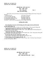 ĐỀ THI LỚP 4. HKII