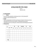Kế hoạch bộ môn CN8