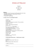 Đề kiểm tra 1T Anh 6(tiết 19)