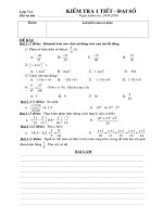 Kiểm tra 1 tiết - Đại số 7