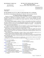 ĐỀ THI TUYỂN SINH ĐẠI HỌC NĂM 2013 Môn: TIẾNG PHÁP; Khối D mã đề   716 