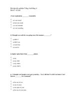 Bài tập TN tiếng Anh bằng A 61-65