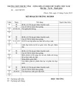 KẾ HOẠCH THÁNG 10/2010