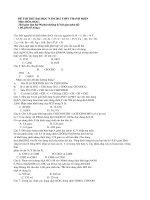 ĐỀ THI THỬ ĐẠI HỌC NĂM 2012 THPT THANH MIỆN Môn HÓA HỌC