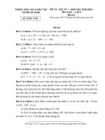 Đề thi Toán 6 -đáp án