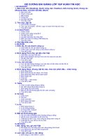 Đề cương bài giảng lớp tập huấn tin học