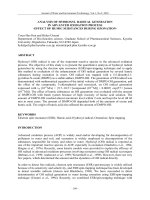 ANALYSIS OF HYDROXYL RADICAL GENERATION IN ADVANCED OXIDATION PROCESS -EFFECT OF HUMIC SUBSTANCES DURING OZONATION
