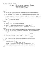 DE CAO HOC GIAI TICH DHQGHN 2009