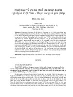 Pháp luật về ưu đãi thuế thu nhập doanh  nghiệp ở Việt Nam - Thực trạng và giải pháp