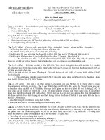 Đề thi và đáp án chuyên Hóa PBC  08-09