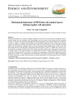 Mechanical behaviour of PEM fuel cell catalyst layers during regular cell operation