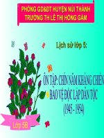 Ôn tập: Chín năm kháng chiến... (1945-954)