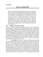 Chương III Quản lý bộ nhớ