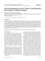 The social dimension of service workers’ job satisfaction   the perspective of flight attendants 