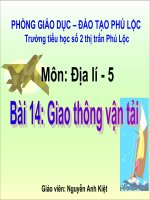 Bài 14 - Giao thông vận tải