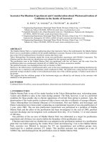 Seawater Purification Experiment and Consideration about Photoreactivation of Coliforms in the Inside of Seawater