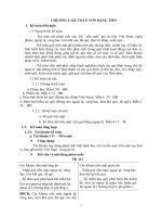 CHƯƠNG I: KẾ TOÁN VỐN BẰNG TIỀN