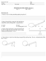 Đề thi Kiểm tra Chương 1